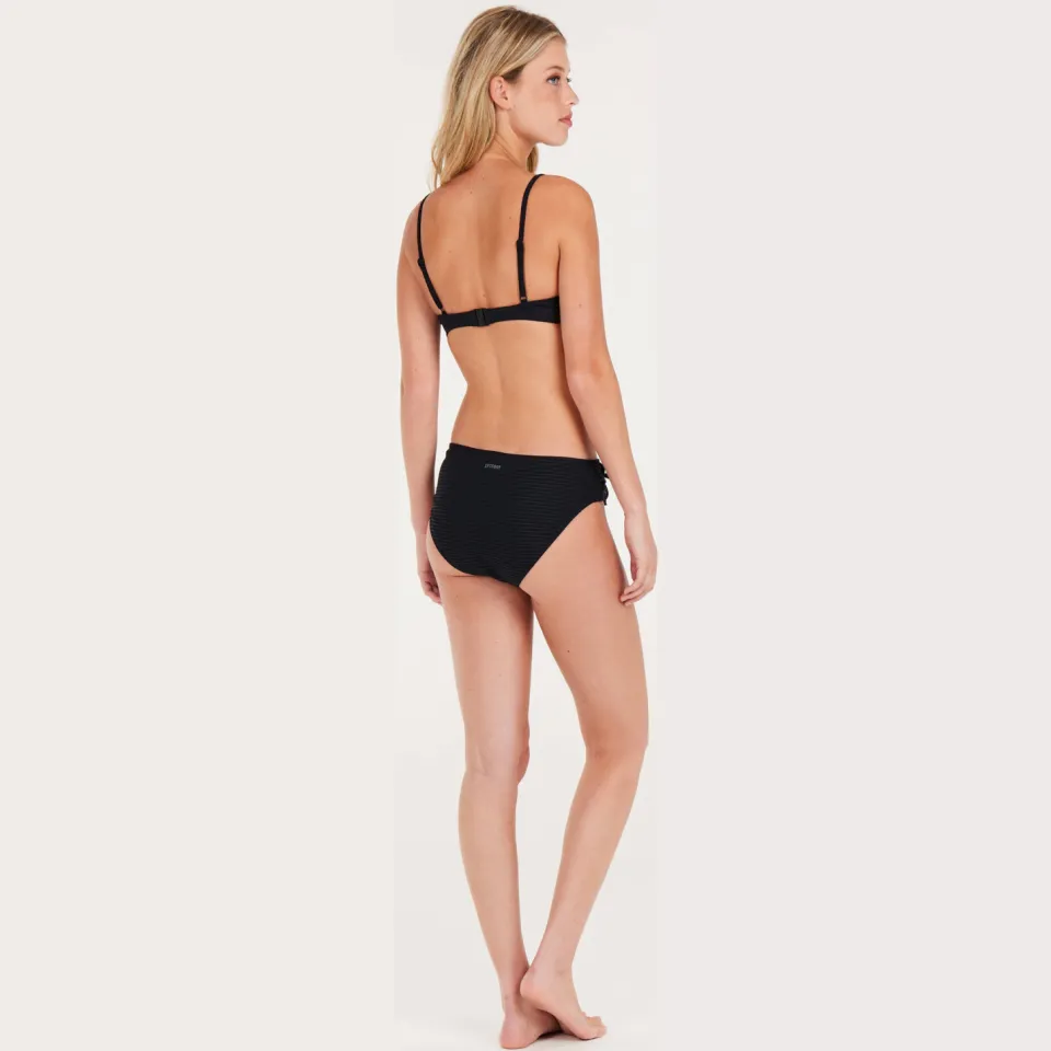 Protest high waist bikinibroekje MIXWRAP met ribstructuur zwart, foto 3