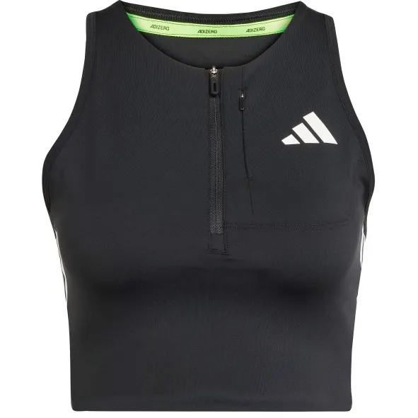Adidas Women's Adizero Running Gel Pocket Crop Top - Sportbeha, zwart
