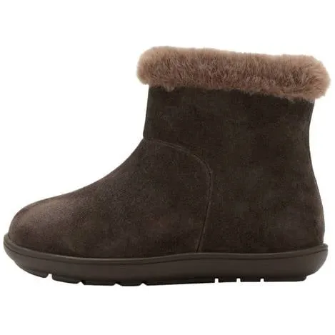 Mango Kids suède enkelboots met profielzool - donkerbruin, foto 3