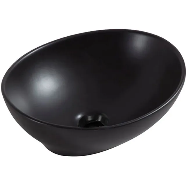 Wiesbaden Opbouw Waskom Wiesbaden Barco 40x33x14,5 cm Keramiek Mat Zwart
