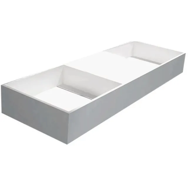 Best Design Wastafel Best Design Dubbel-120 Just Solid 120x40x15 cm Mat Wit