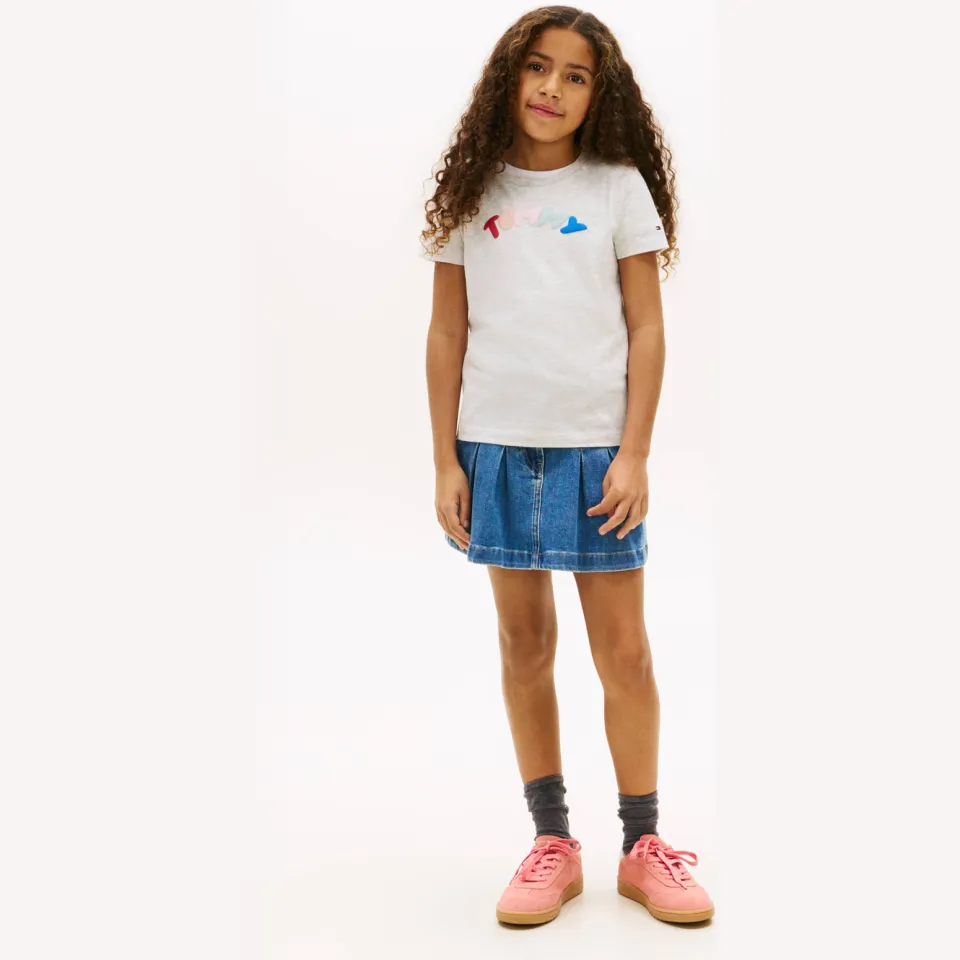 Tommy Hilfiger T-shirt grijs melange Lichtgrijs melange