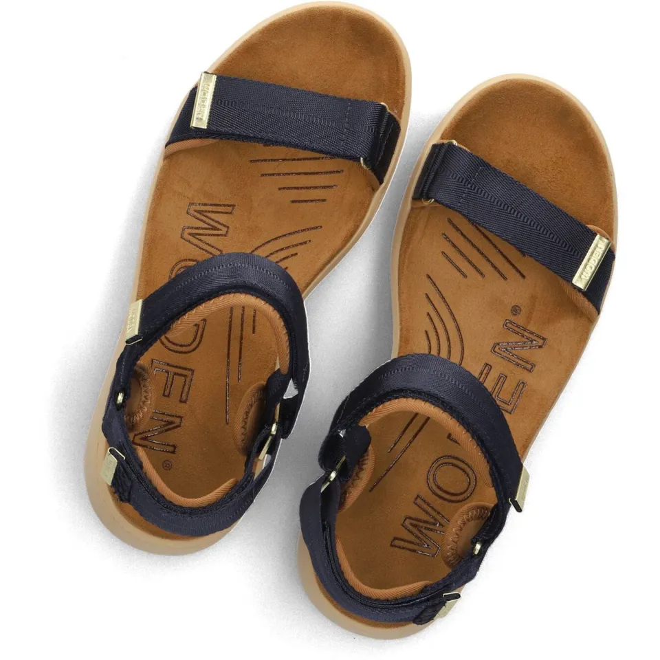 Woden Sandalen Line Blauw, foto 3