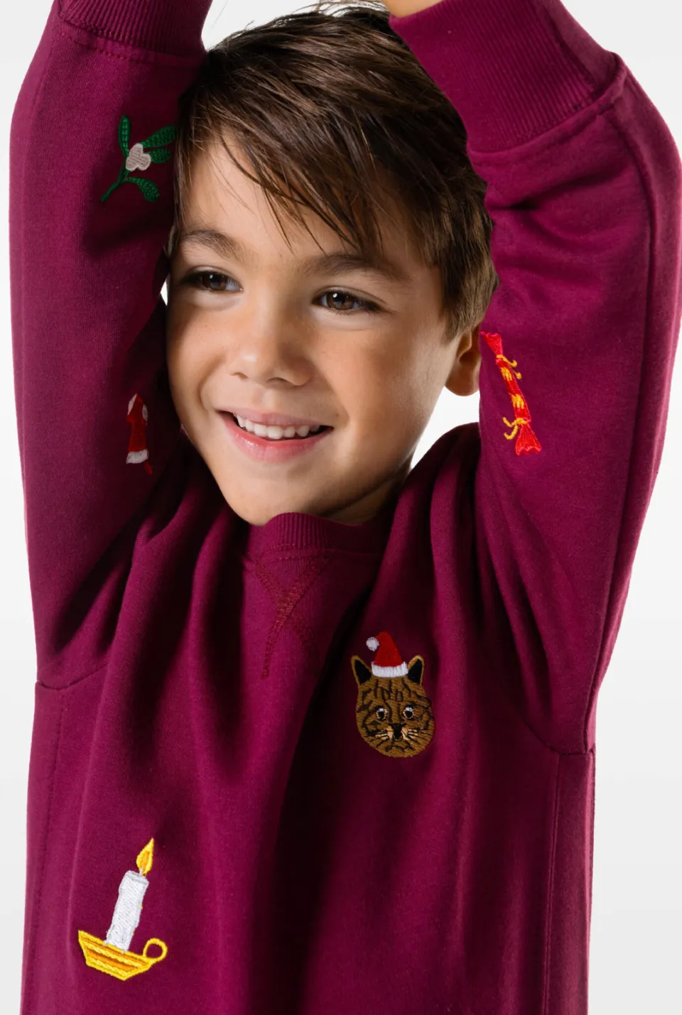 OppoSuits sweater X-Mas Icons met all over print bordeaux, foto 6