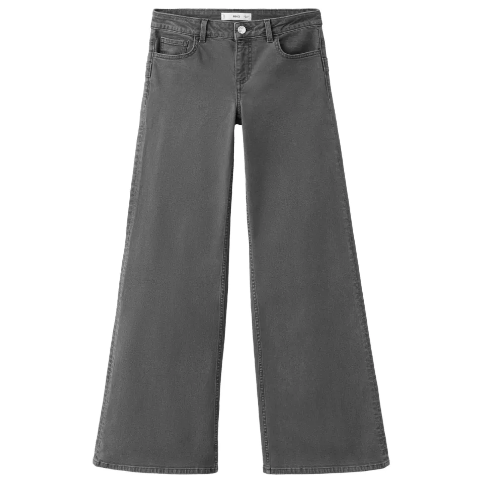 Mango TEEN wide leg jeans - antraciet, foto 2