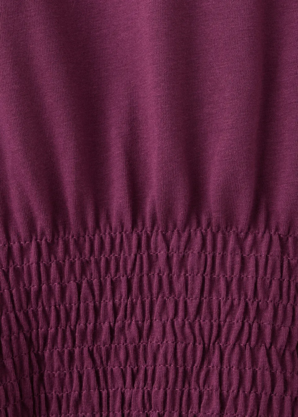 Mango TEEN longsleeve met smockwerk - bordeauxrood, foto 6