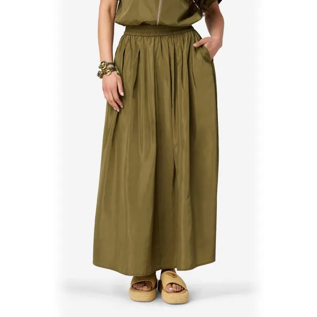 Ibana midi rok olijfgroen