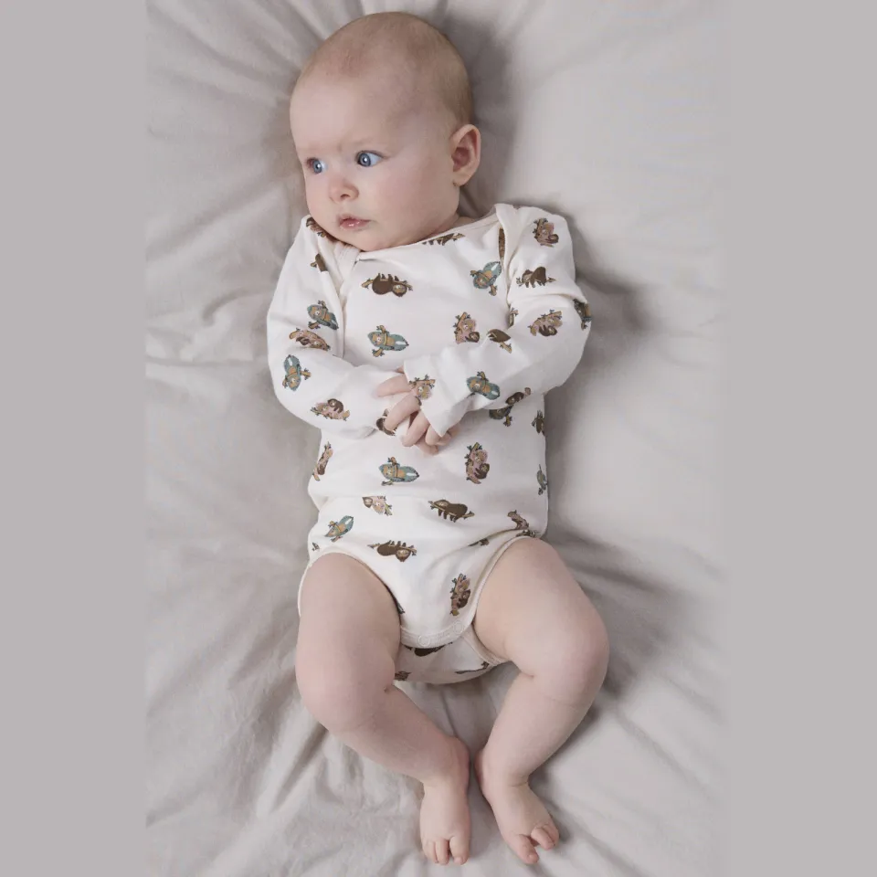 NAME IT BABY gebreide rompers met print (set van 3) zand/bruin/ecru, foto 6