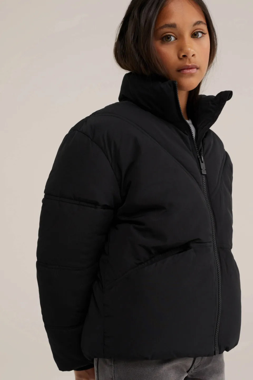 WE Fashion winterjas zwart, foto 5