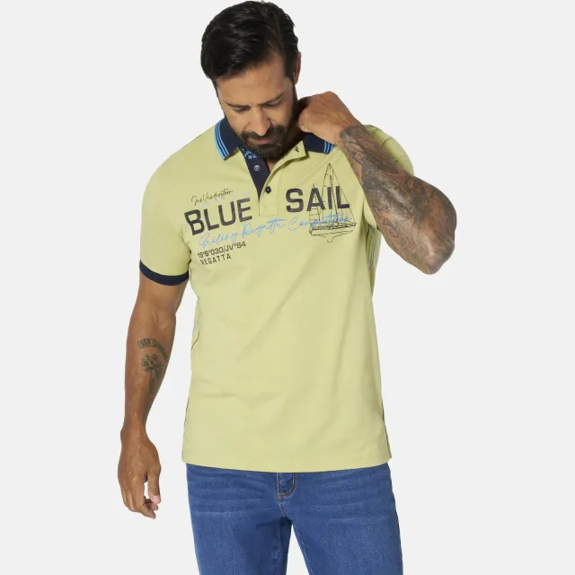 Jan Vanderstorm +FIT Collectie regular polo Plus Size TORSON lichtgroen, foto 3