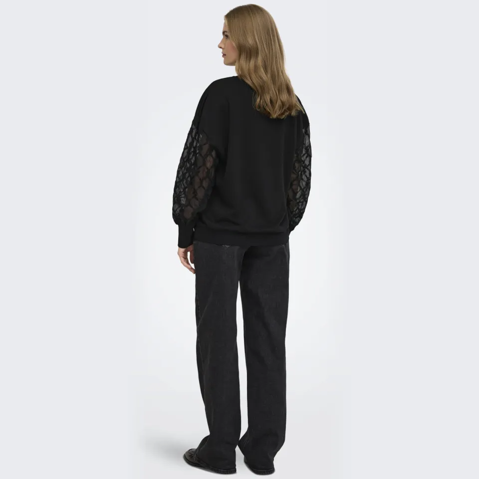 Only MATERNITY semi-transparante zwangerschapssweater - zwart, foto 6