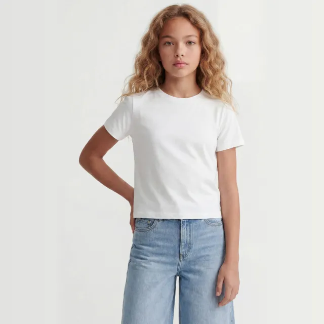 JJXX GIRL cropped T-shirt wit