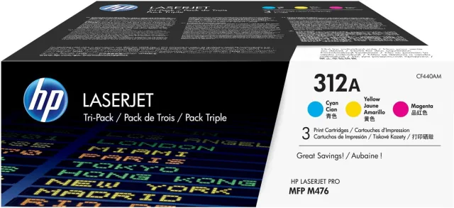 Hp 312A Toner cyaan, Magenta en geel