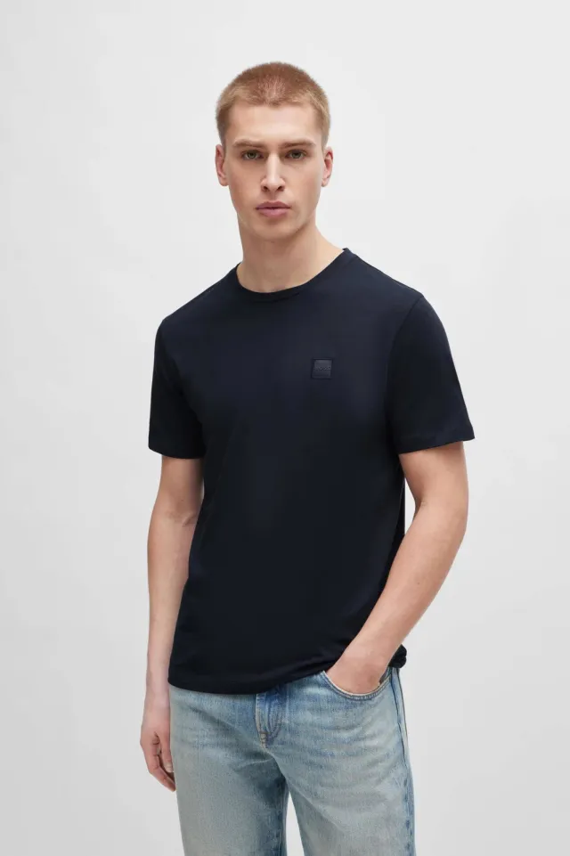 Boss regular T-shirt donkerblauw, foto 3