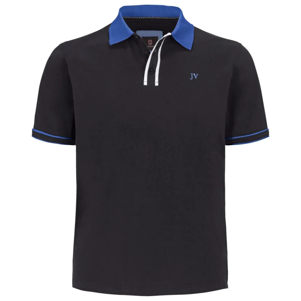 Jan Vanderstorm polo Plus Size ISFRIED zwart, foto 2