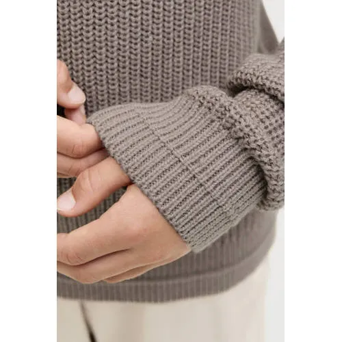 Jack & Jones JUNIOR trui bruin grof gebreid, foto 5