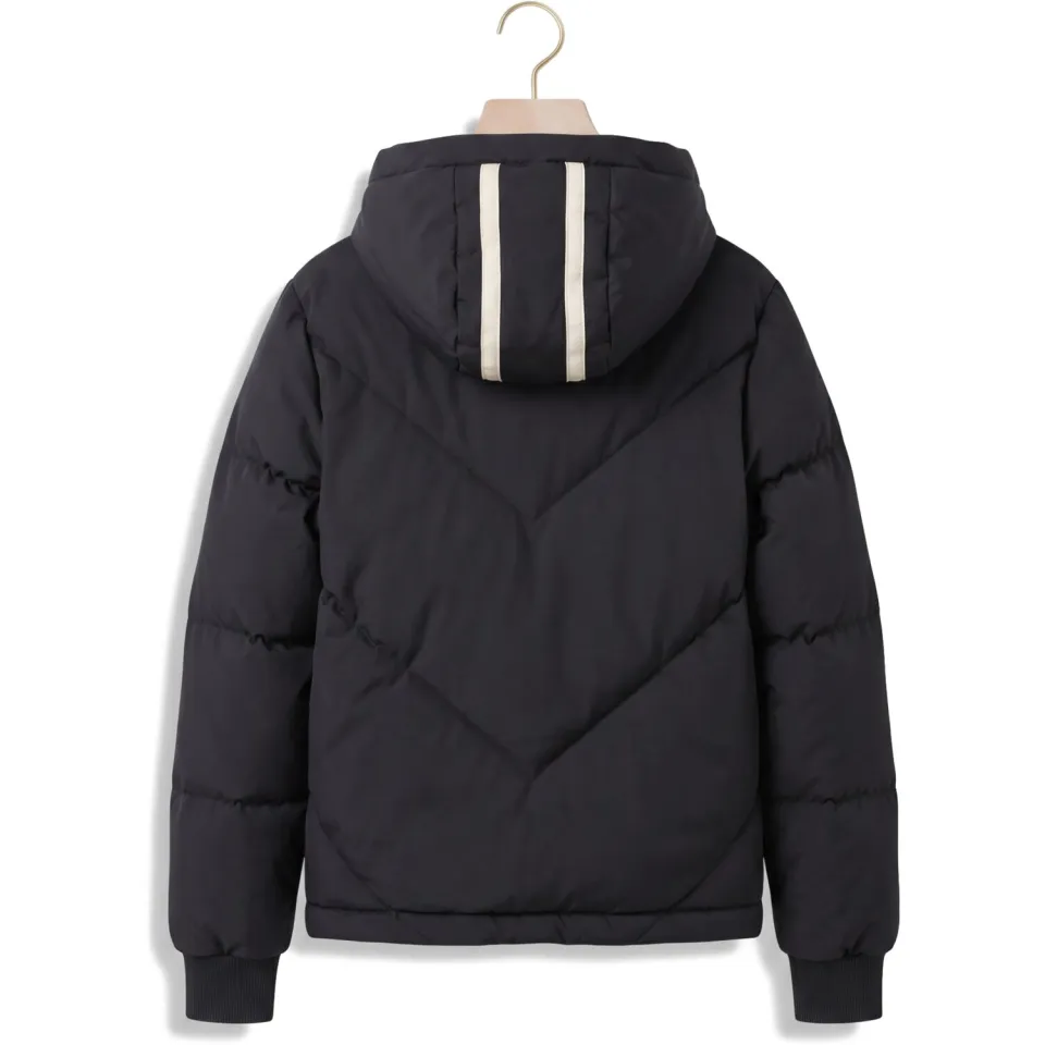 LOOXS 10sixteen gewatteerde gestreepte quilted winterjas - zwart, foto 5