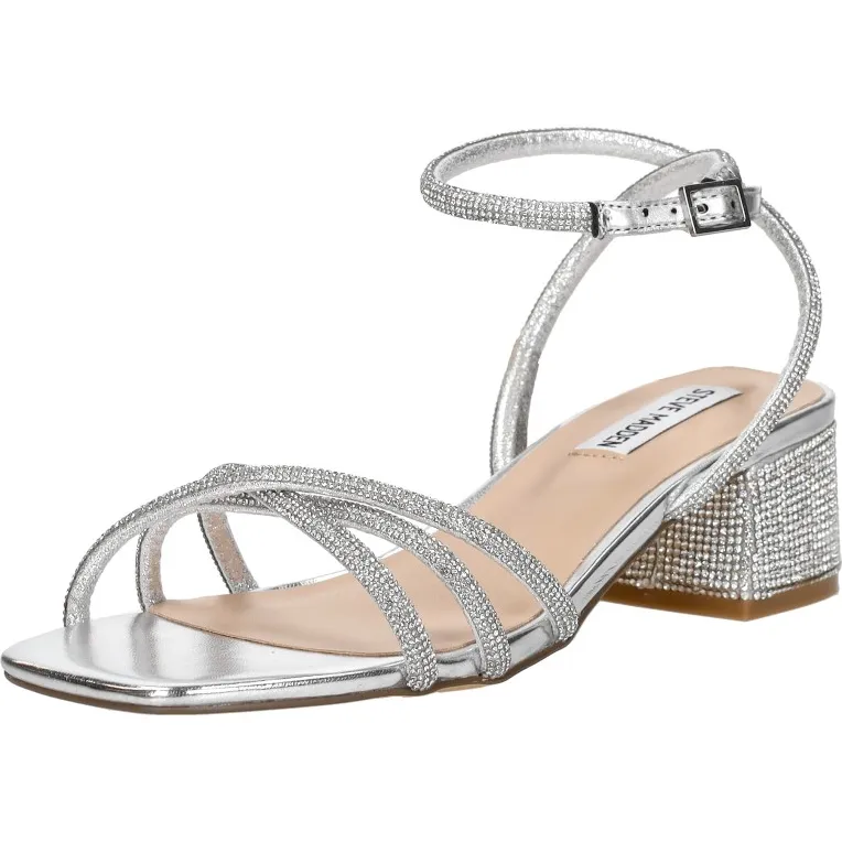 Steve Madden Cerena sandaal met blokhak zilver, foto 3
