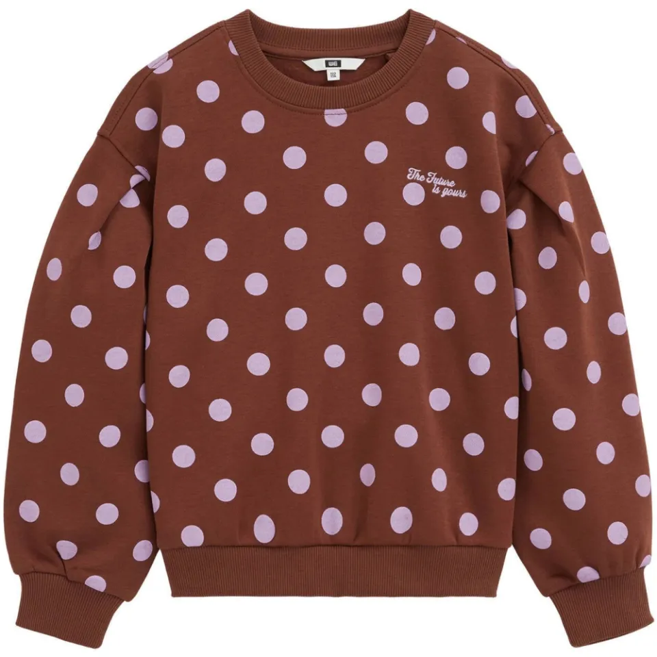 WE Fashion sweater met backprint - bruin/lila, foto 2