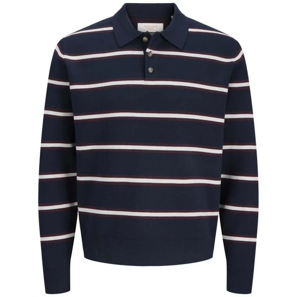 Jack & Jones JUNIOR gebreide gestreepte trui - donkerblauw, foto 2