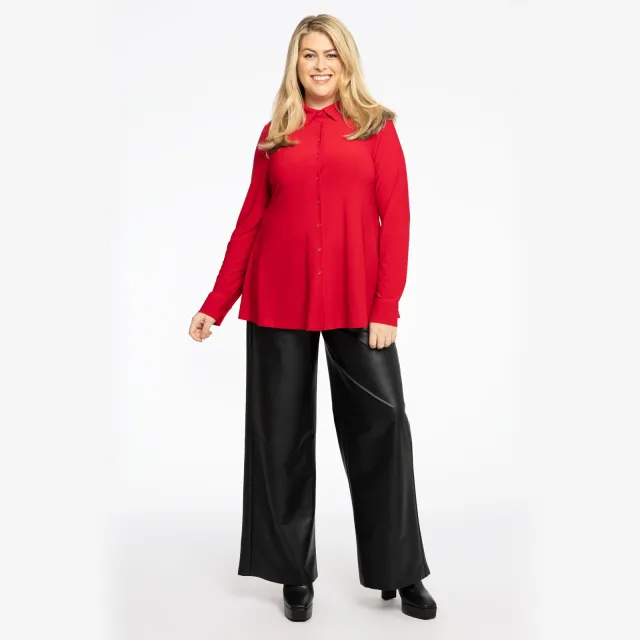 Yoek A-lijn blouse rood, foto 2