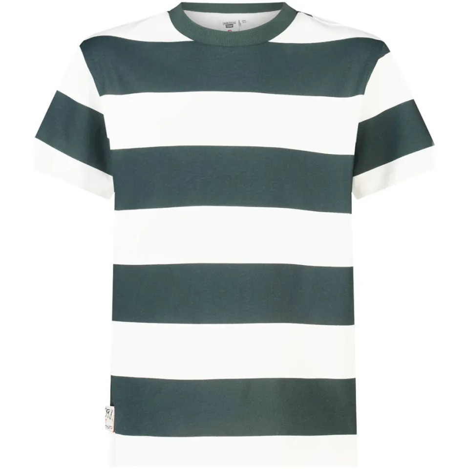 America Today gestreept T-shirt groen en wit, foto 2