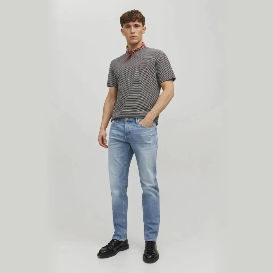 Jack & Jones JEANS INTELLIGENCE tapered jeans - blue denim