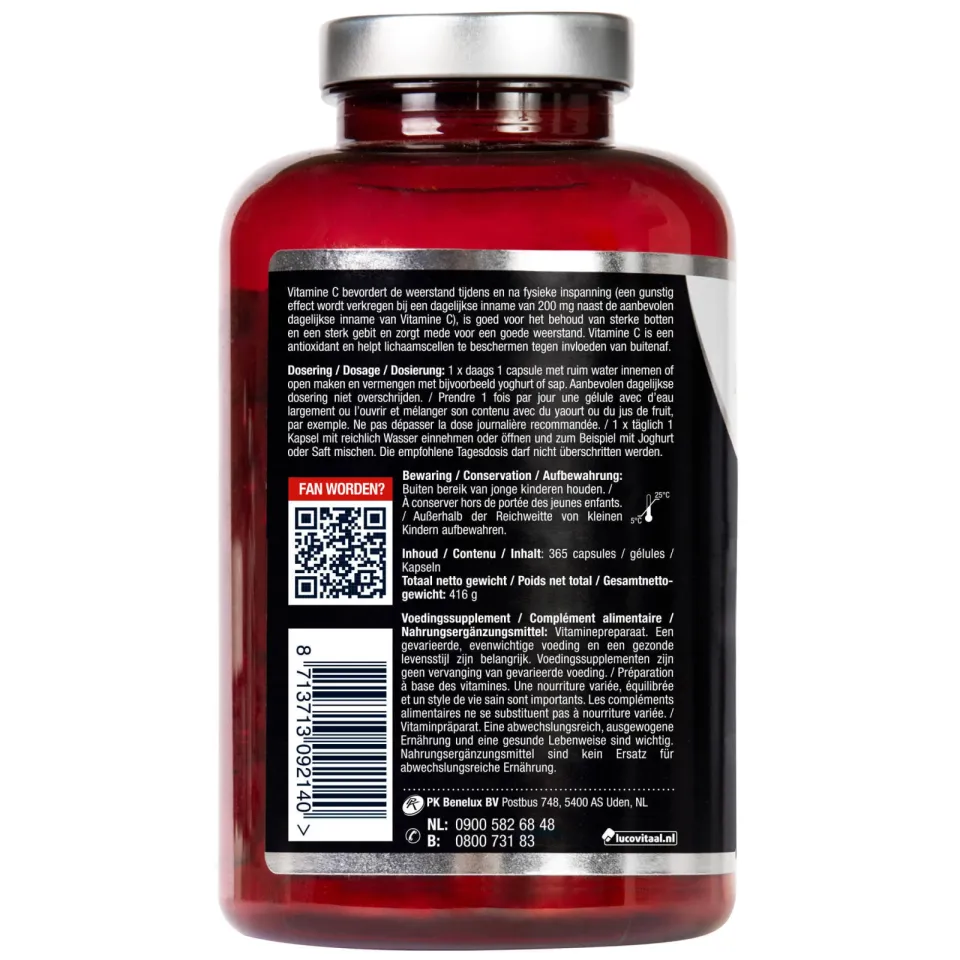 Lucovitaal Super Vitamine C 1000 mg 365 capsules, foto 4