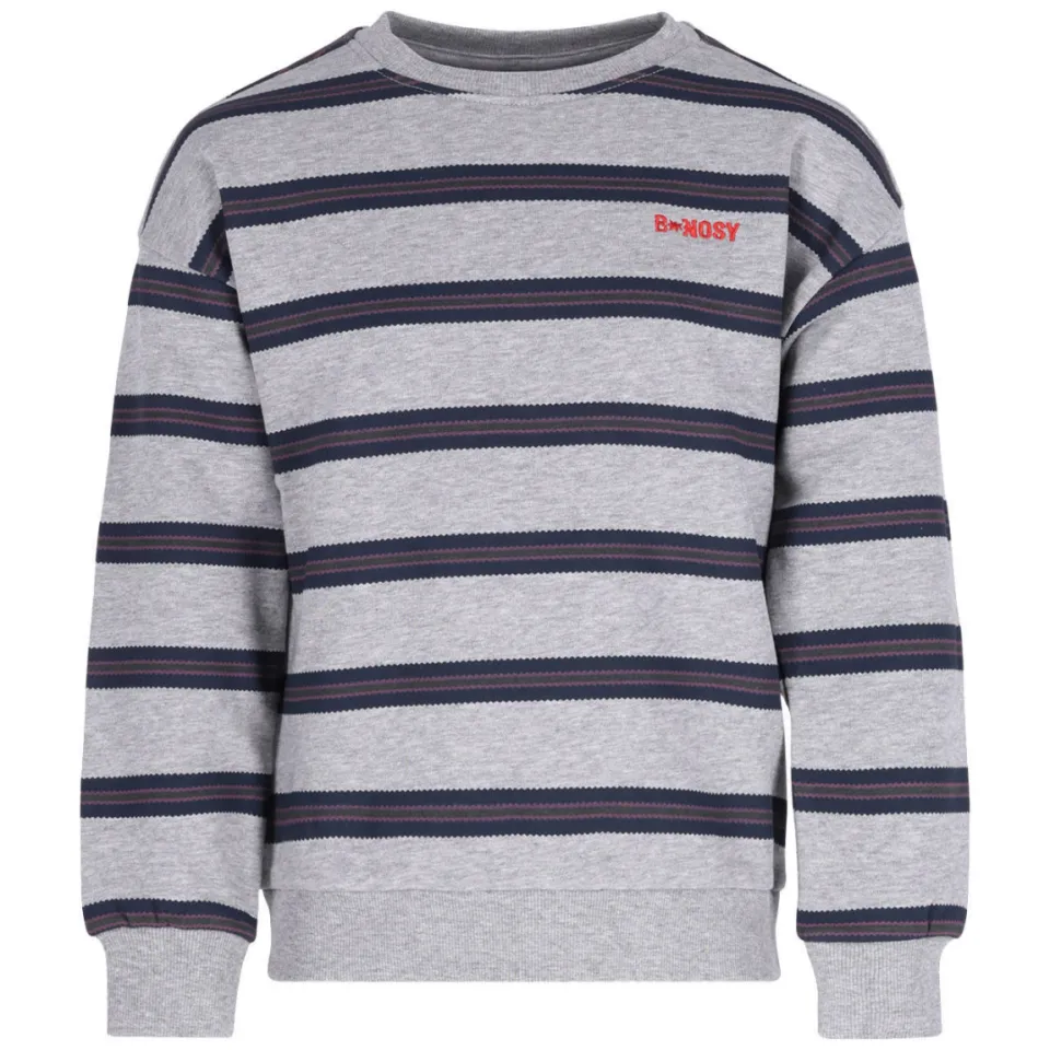 B.Nosy rechtvallende gestreepte sweater - grijs, foto 2