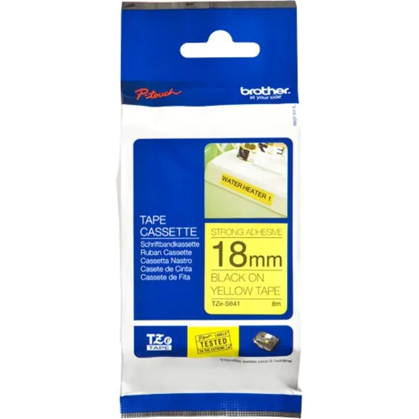 Brother TZe-S641 Tape Zwart op geel (18 mm)