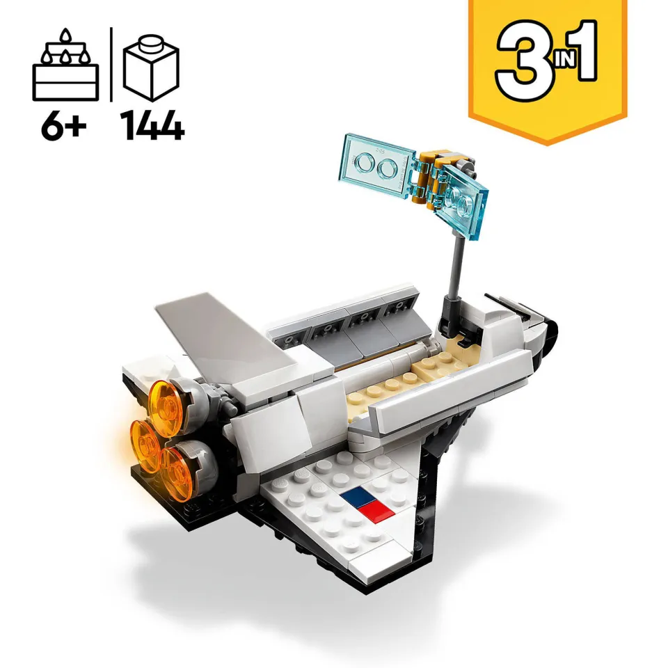 Lego Creator 3-in-1 Space Shuttle - Ruimteschip-Astronaut Speelgoed voor Kinderen 31134, foto 4