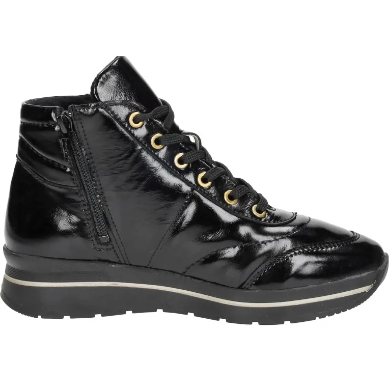 Sub55 Comfort Collection Ruby 92 hoge sneakers zwart Zwart lak
