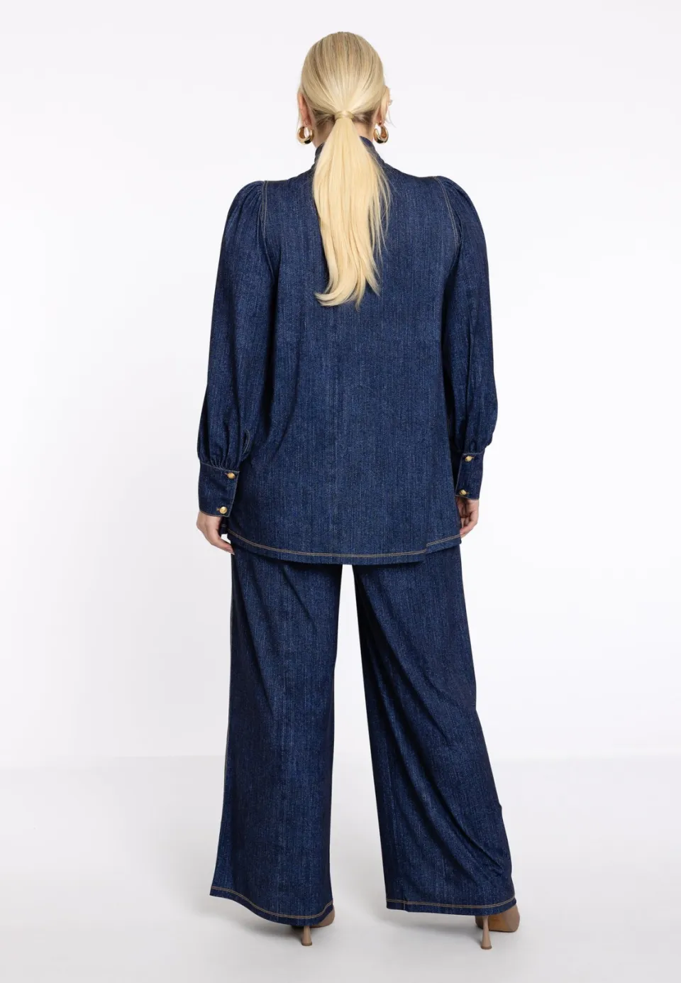 Yoek Marlene high waist broek denim blauw, foto 4
