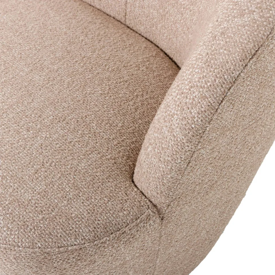 WOOOD Serra Draaifauteuil - Melange Stof - Naturel - 68x70x77, foto 5