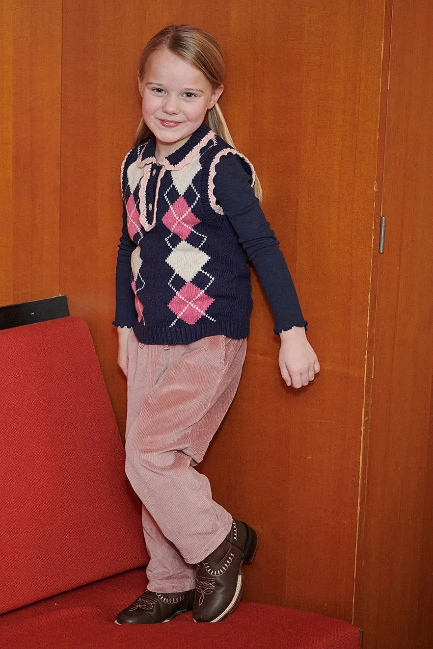 Copenhagen Colors regular fit corduroy casual broek roze, foto 6