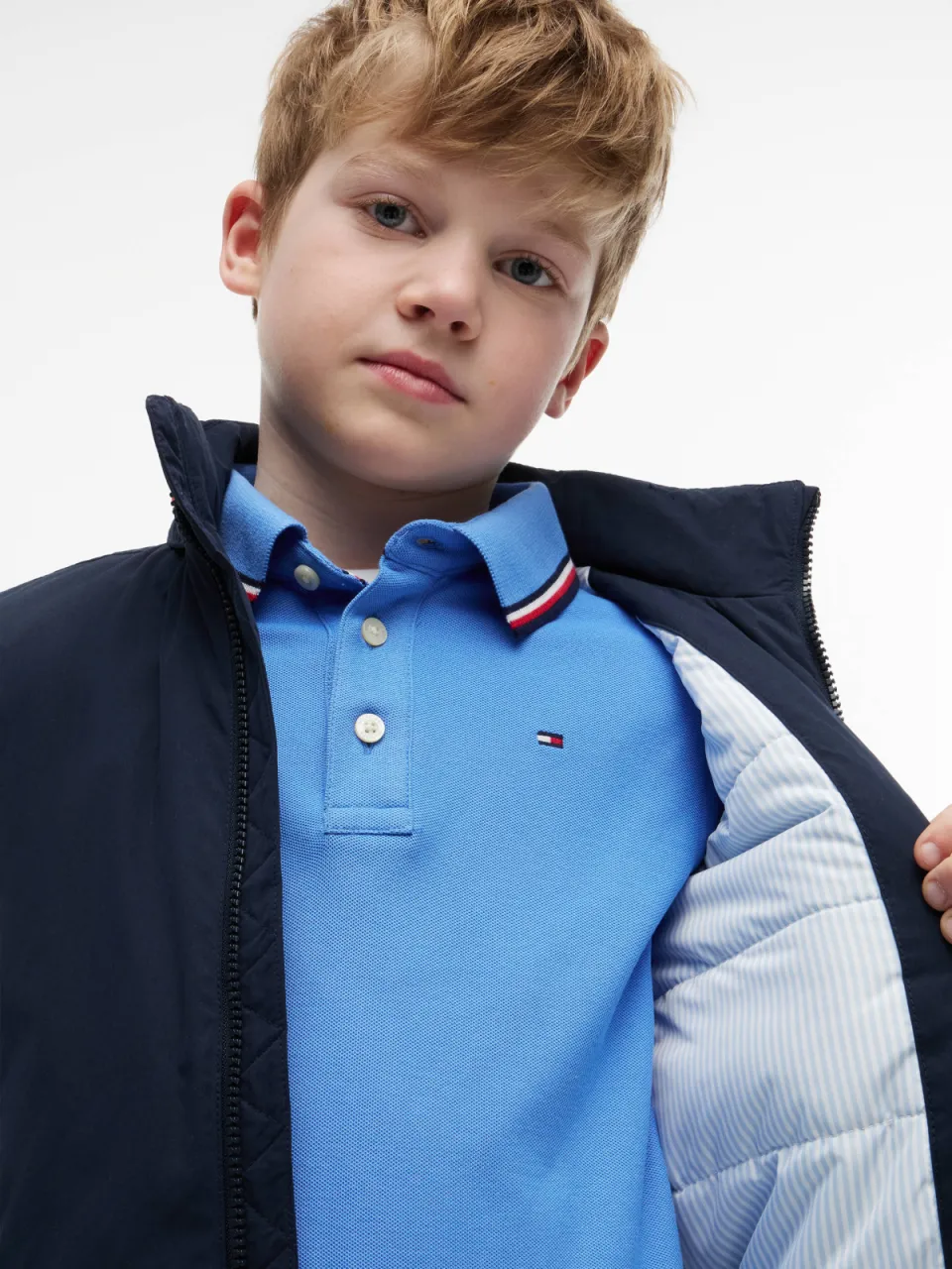 Tommy Hilfiger gewatteerde winterjas donkerblauw