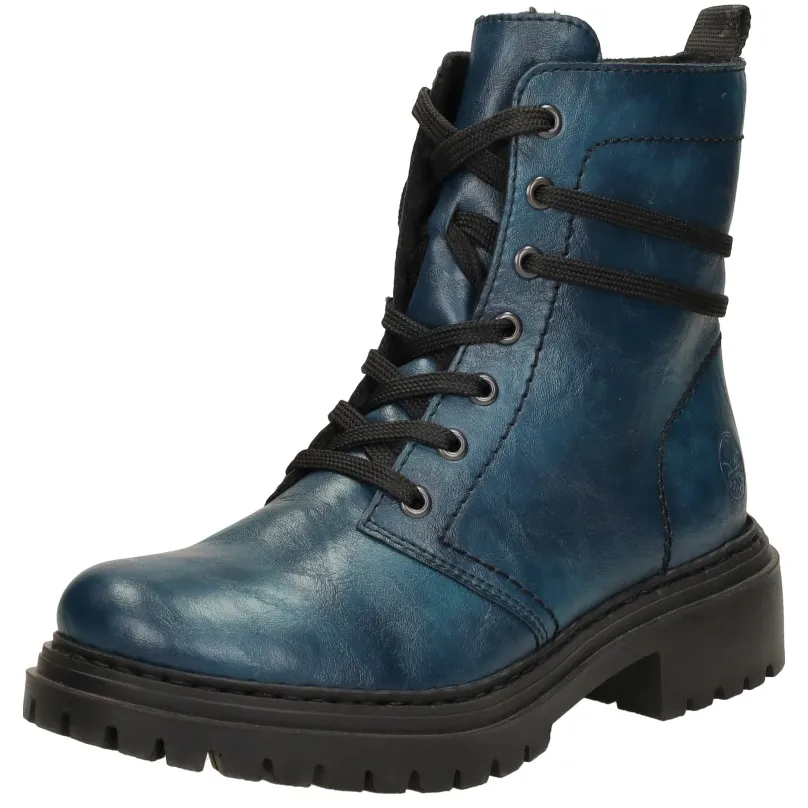 Rieker veterschoenen petrolblauw, foto 3