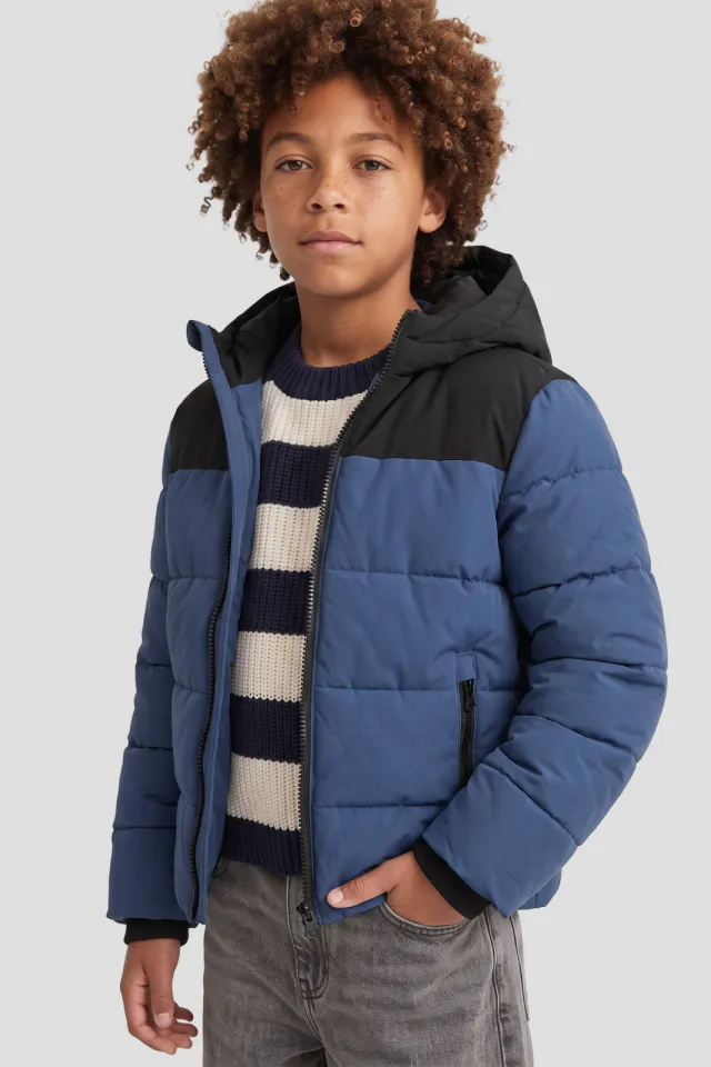 Me & My Monkey winterjas blauw zwart Blauw/zwart