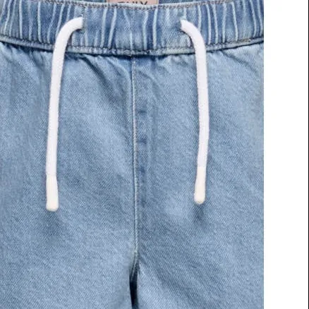 Only relaxed jeansshort lichtblauw light blue denim, foto 4
