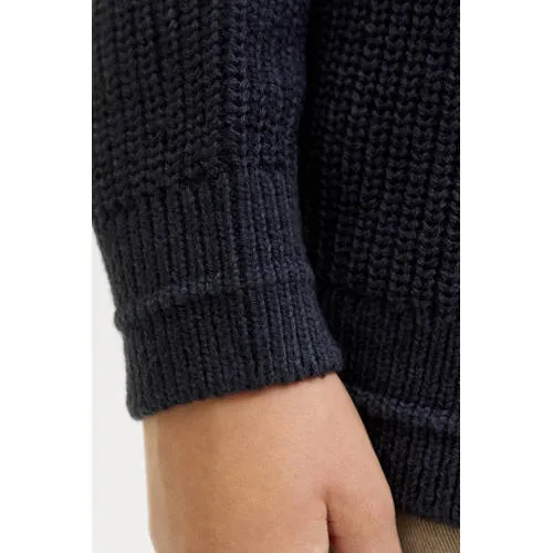 Jack & Jones JUNIOR trui donkerblauw grof gebreid, foto 8