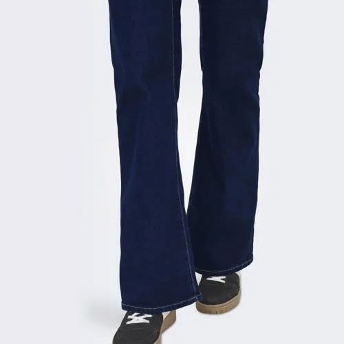Only MATERNITY high waist zwangerschaps flared jeans dark blue denim, foto 6