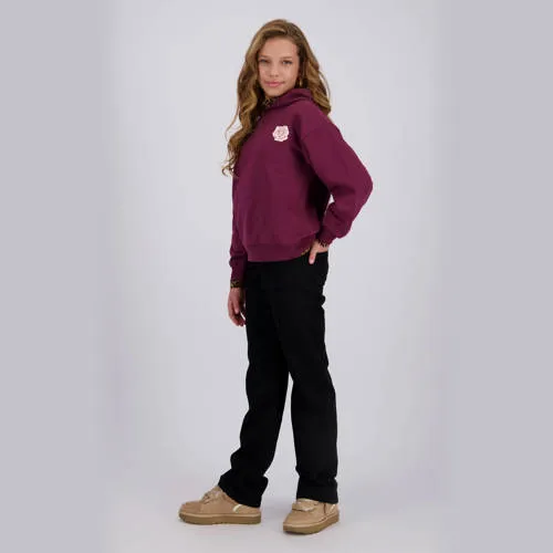 Raizzed boxy hoodie met backprint - donkerrood, foto 3