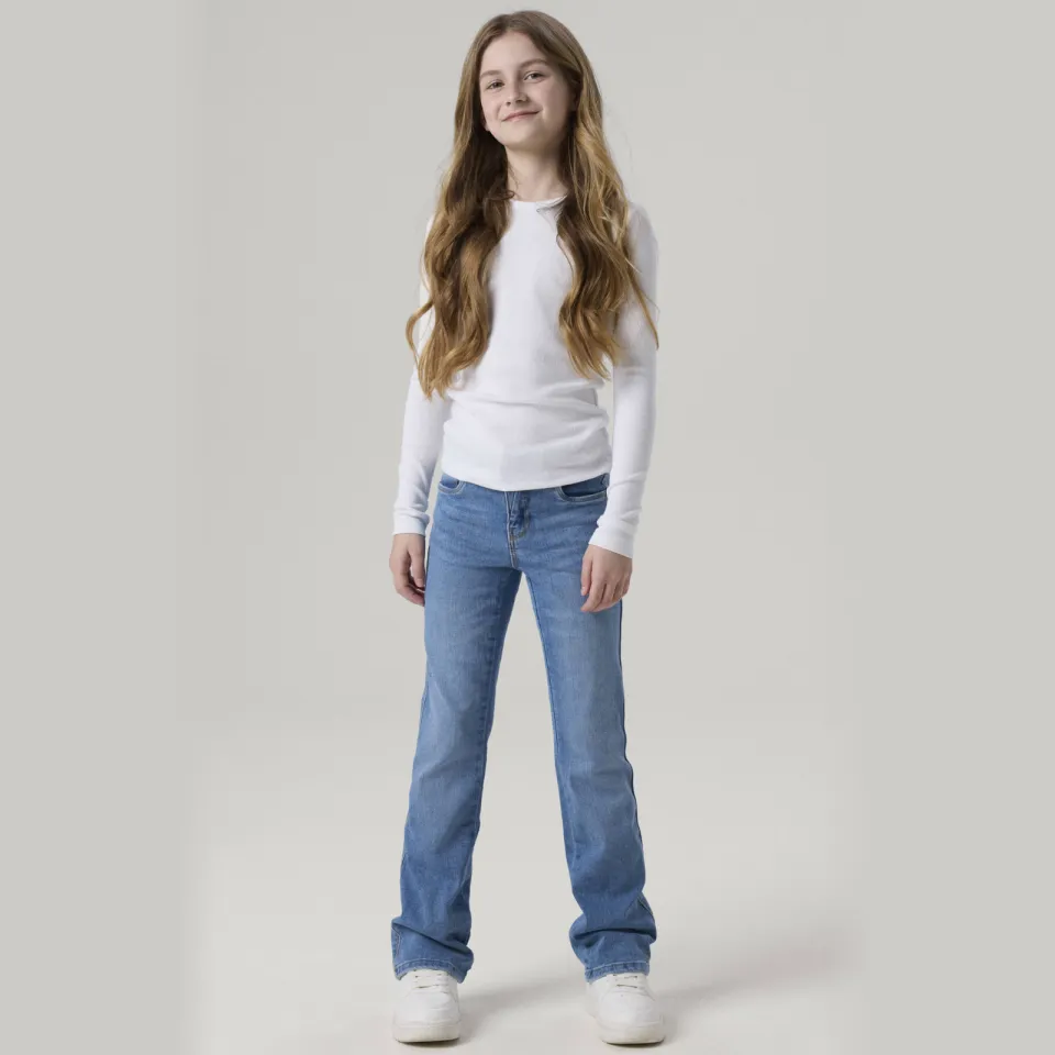 NAME IT KIDS bootcut fit jeans NKFPOLLY medium blue denim
