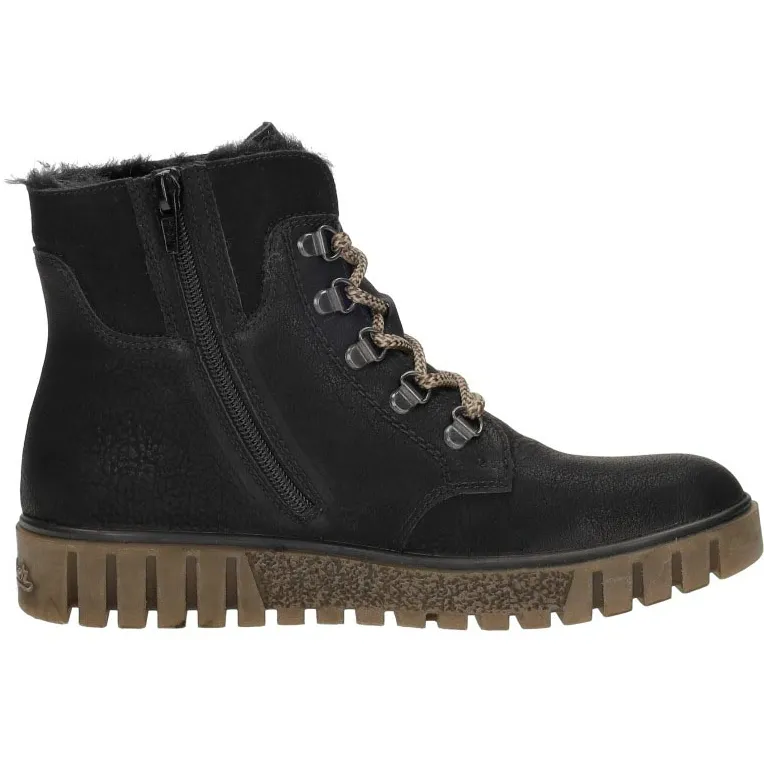 Rieker veterboots zwart
