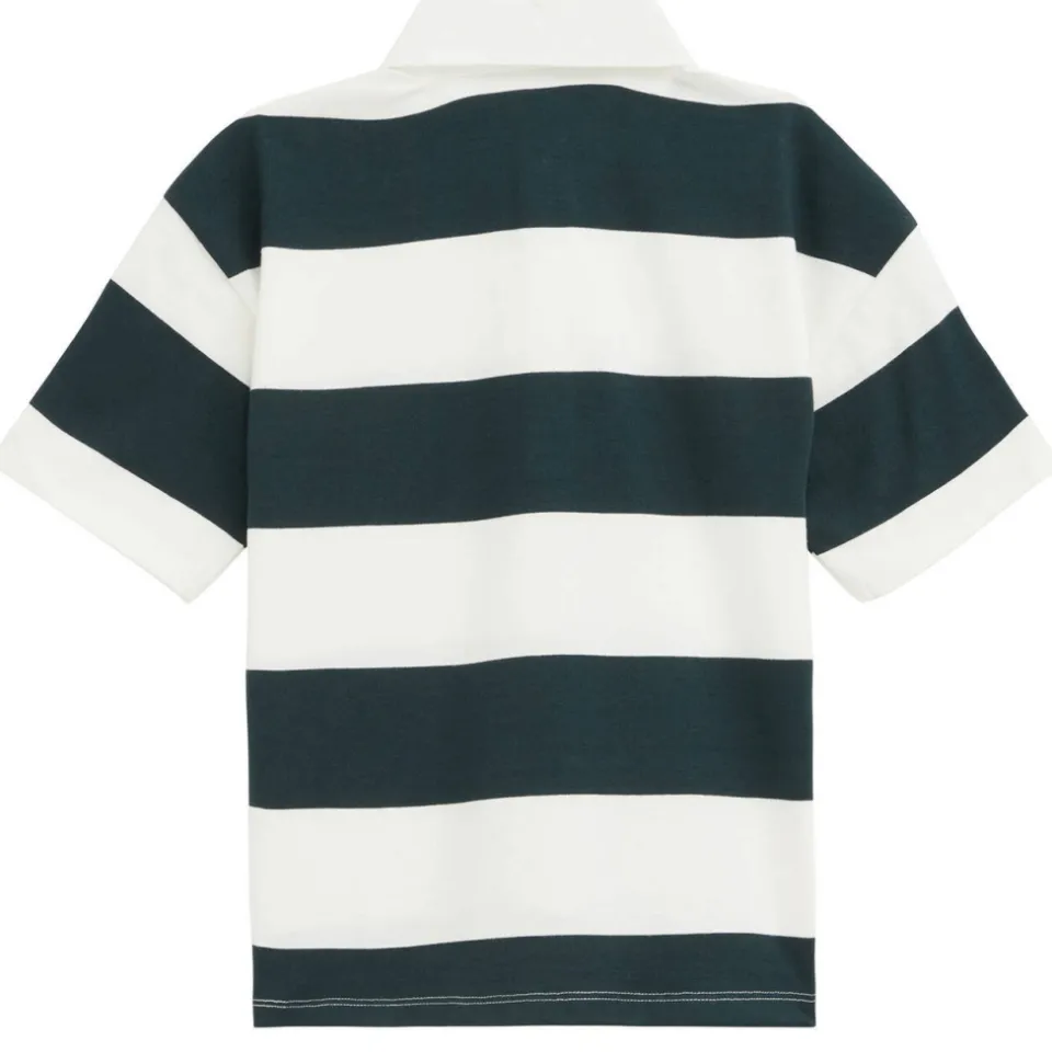 WE Fashion gestreepte polo - donkergroen, foto 3