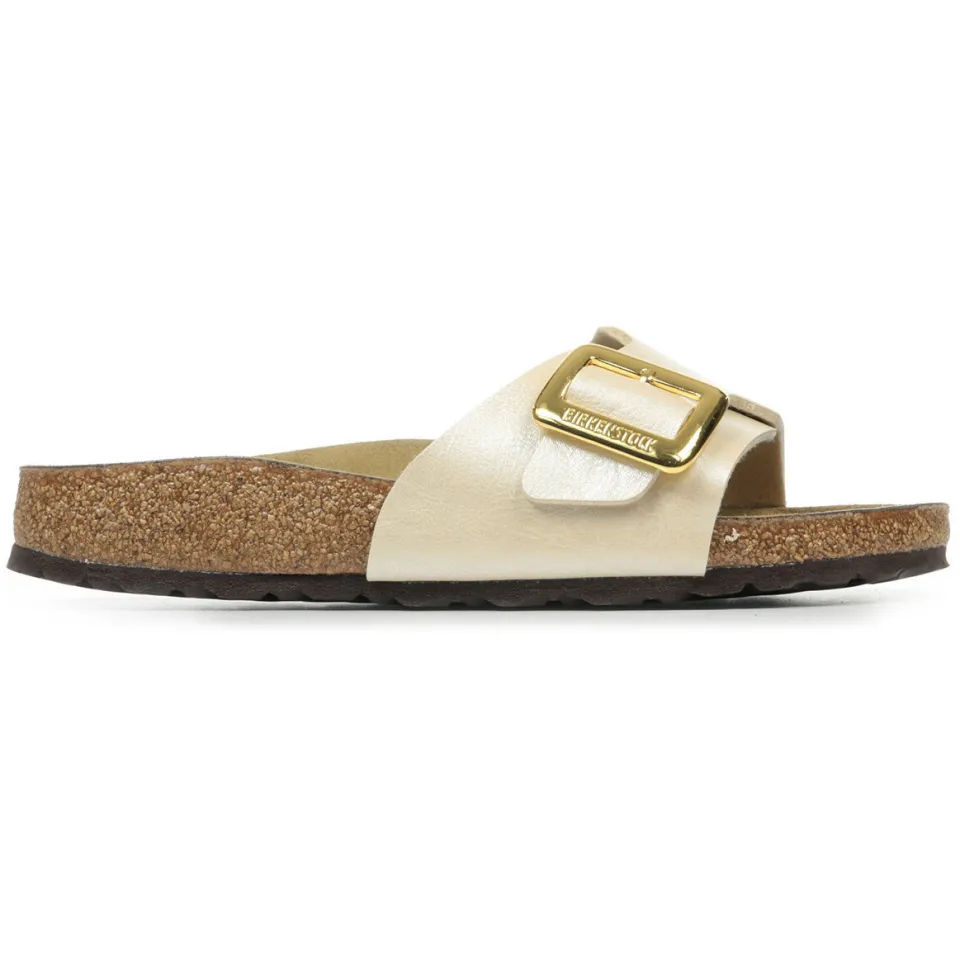 Birkenstock Catalina Cushion Buckle platte sandaal beige, foto 2