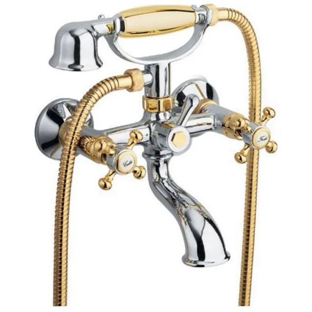 Sapho Badmengkraan Sapho Antea met Handdouche 2-knop 11 cm Chroom / Goud