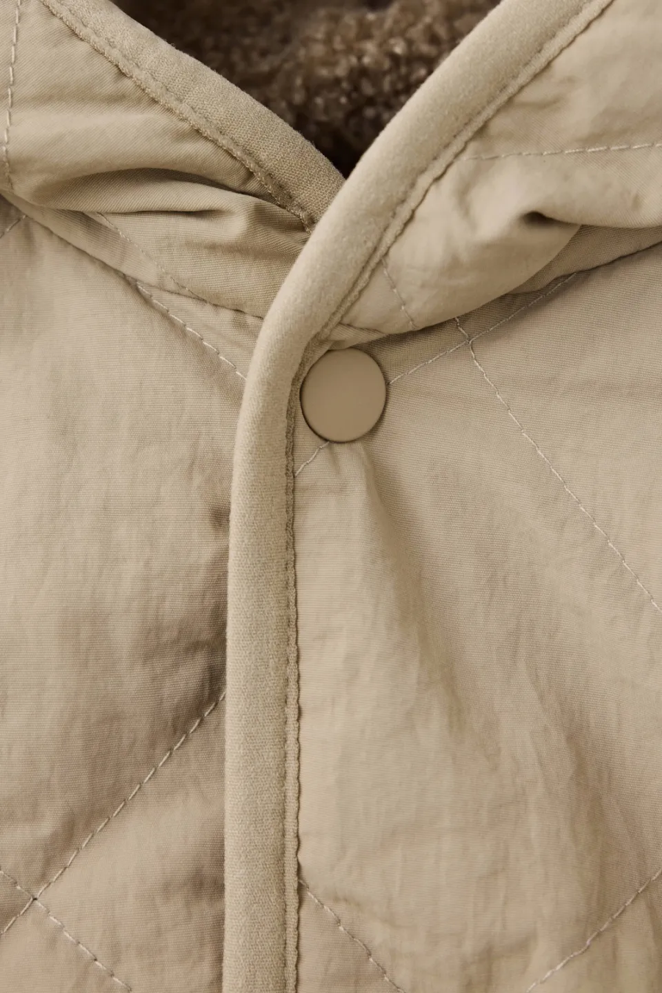 Mango gewatteerde winterjas beige met capuchon, foto 8