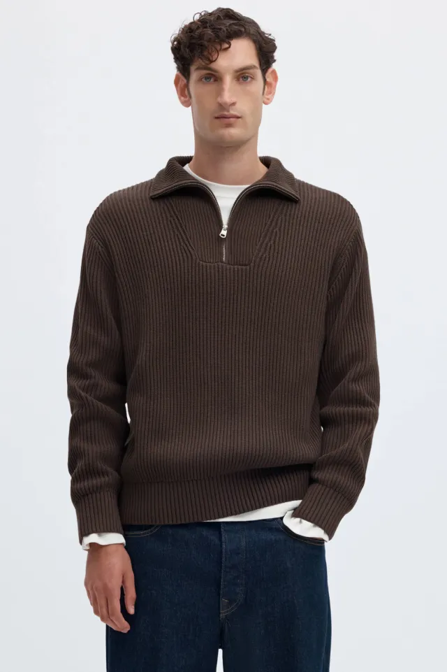 Selected katoenen relaxed fit gebreide trui - delicioso