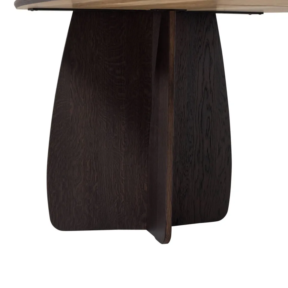 WOOOD Veere Eettafel - Massief Eikenhout - Naturel - 180 x 100, foto 5